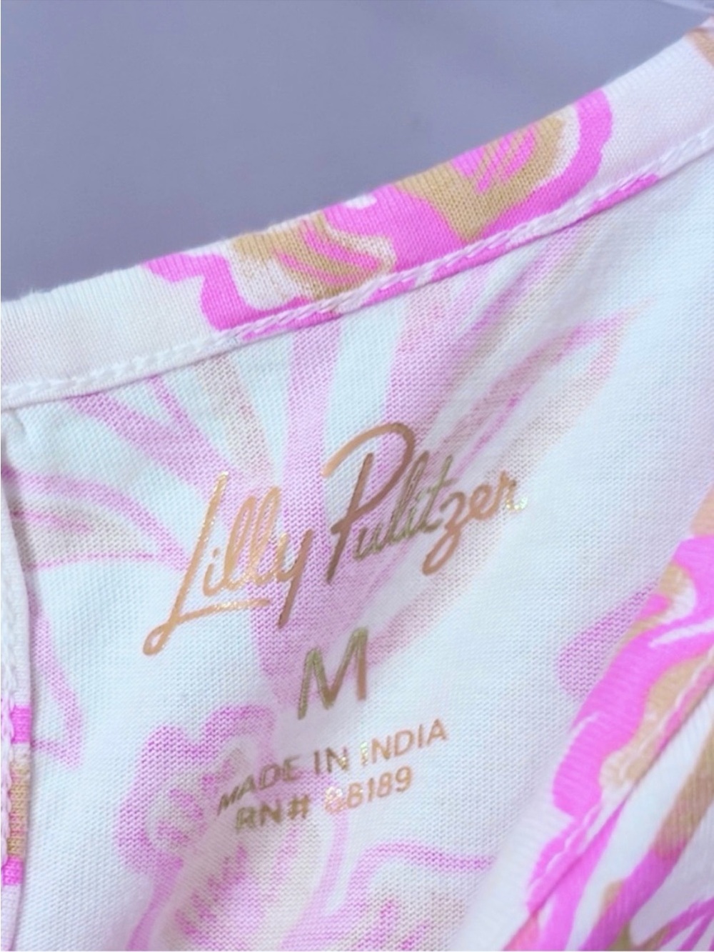 Lilly Pulitzer Dixi Cotton Summer Sleeveless Pink White Ruffle Mini Dress Size M - Picture 6 of 6
